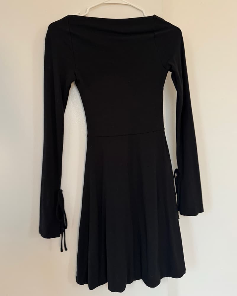 Black Long Sleeve Dress  - Image 3