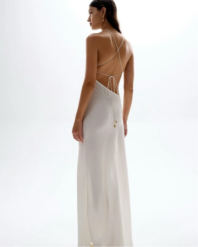 'VILLA' CUT-OUT DRESS - PEARL - Image 2
