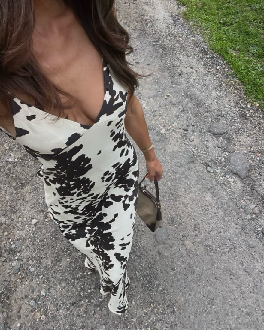 Zara Cowhide Maxi Dress - Image 2