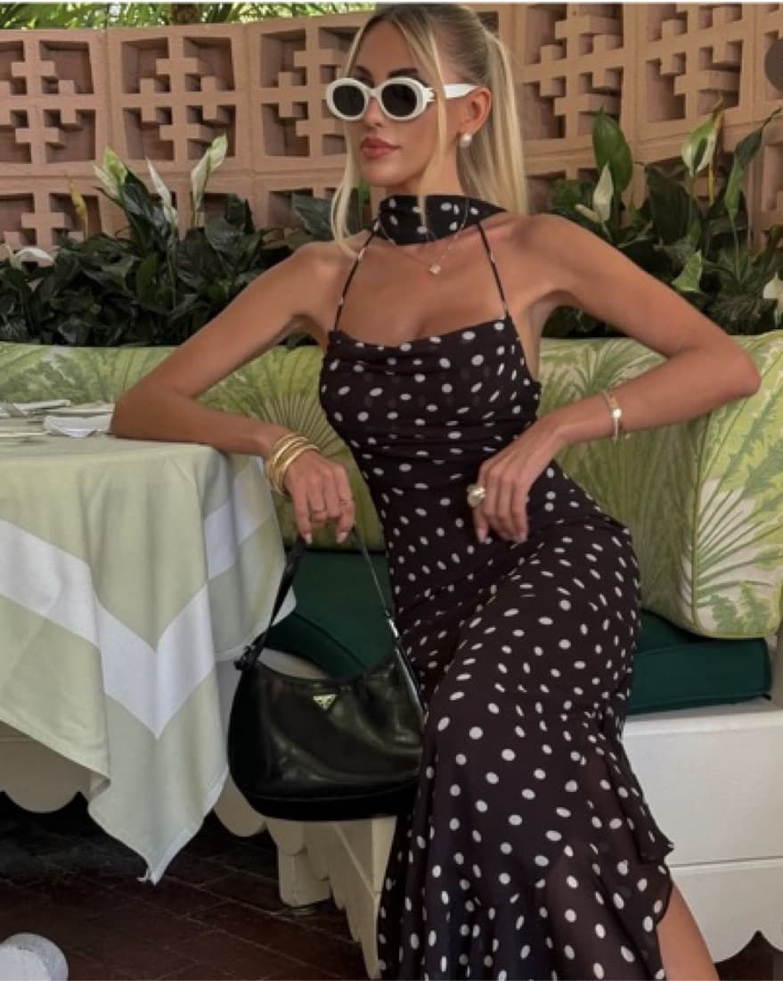 LPA Giulia Polka Dot Dress - Image 1