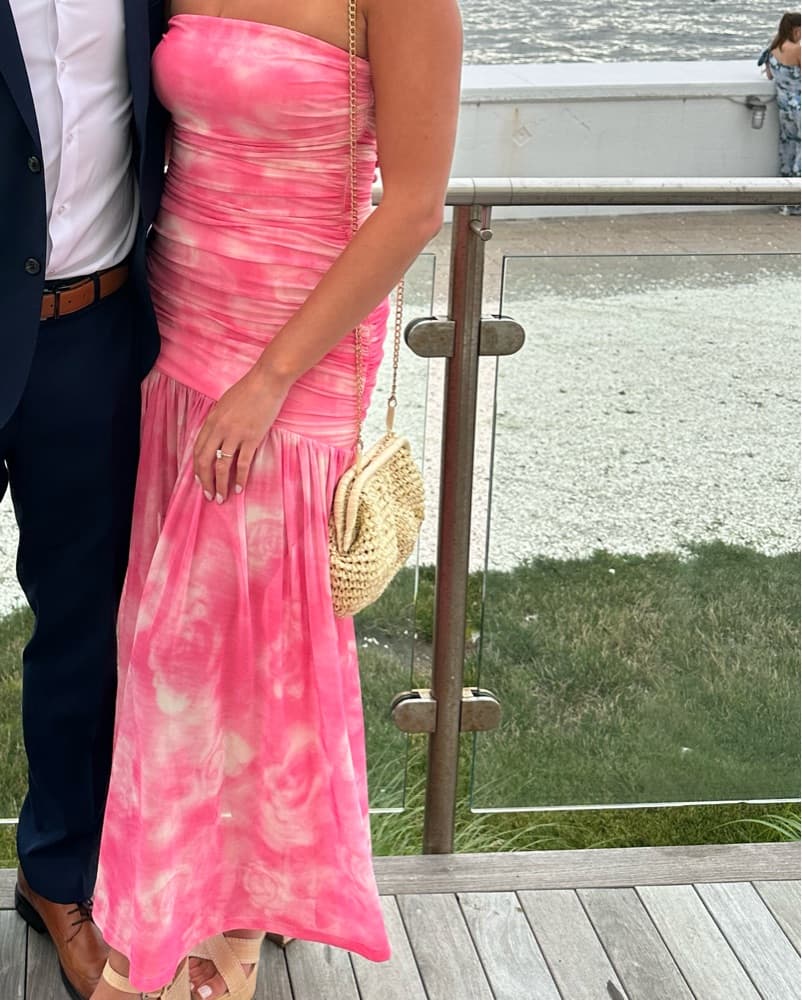 Bardot Mesh Strapless Dress - Image 1