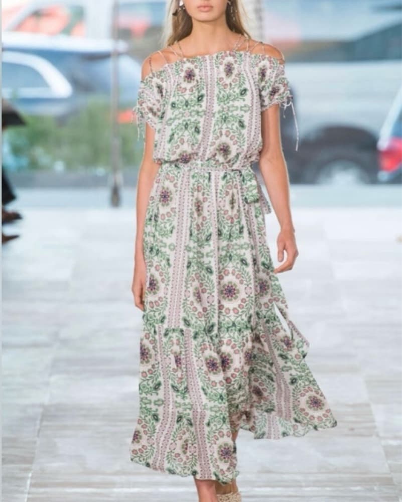 Tory Burch Vibrant Floral Midi Dress - Image 3