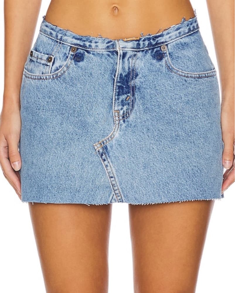 Aligrace Mini Rise Micro Denim Skirt  - Image 1