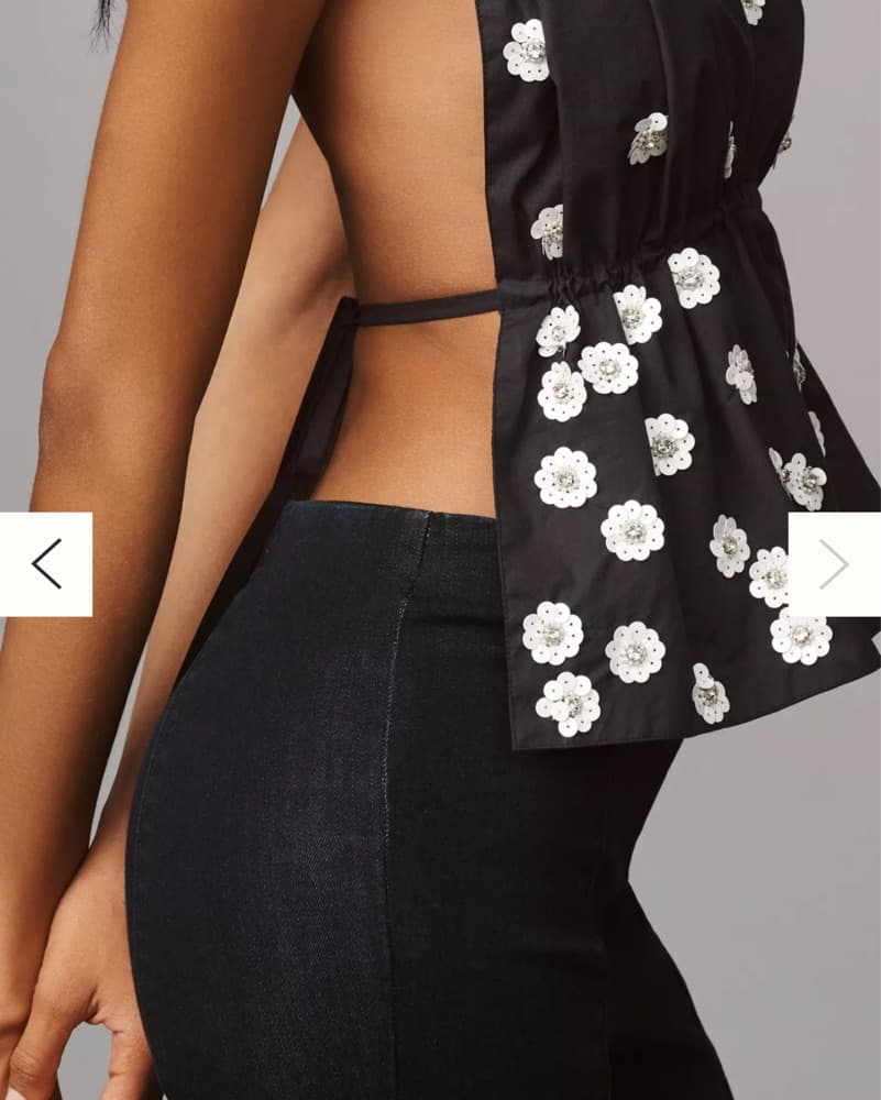 Floral Halter Neck Backless Top - Image 4