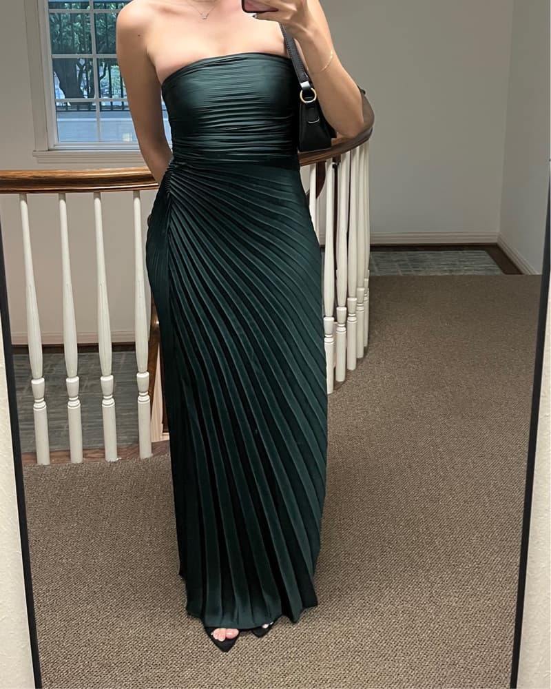 A.L.C. Bianca Pleated Gown - Green - Image 6
