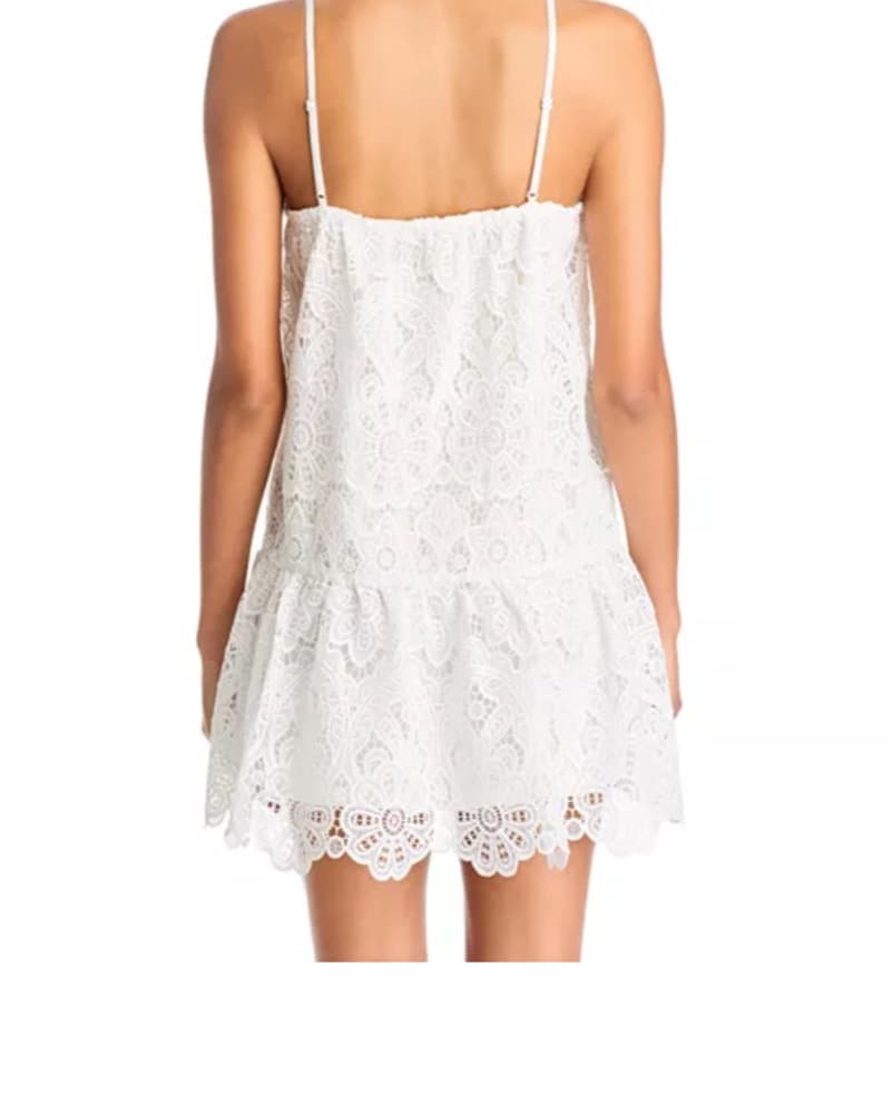 Lace White Mini Dress - Image 3