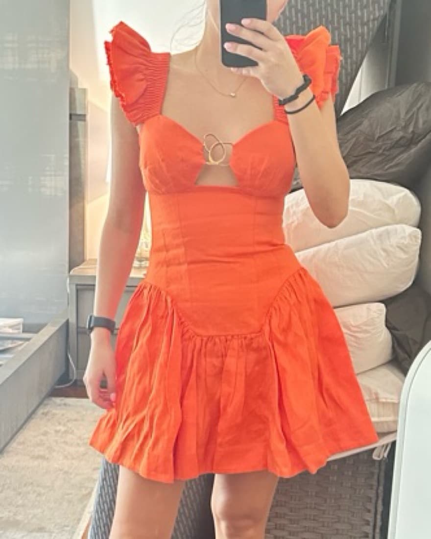 Aje Simone Frill Sleeve Mini Dress - Image 5