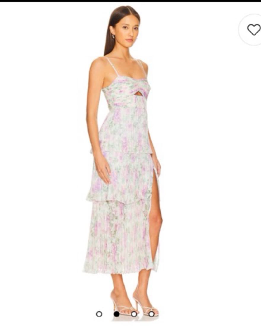 Emmi Dress In Purple Floral Mesh - Image 2