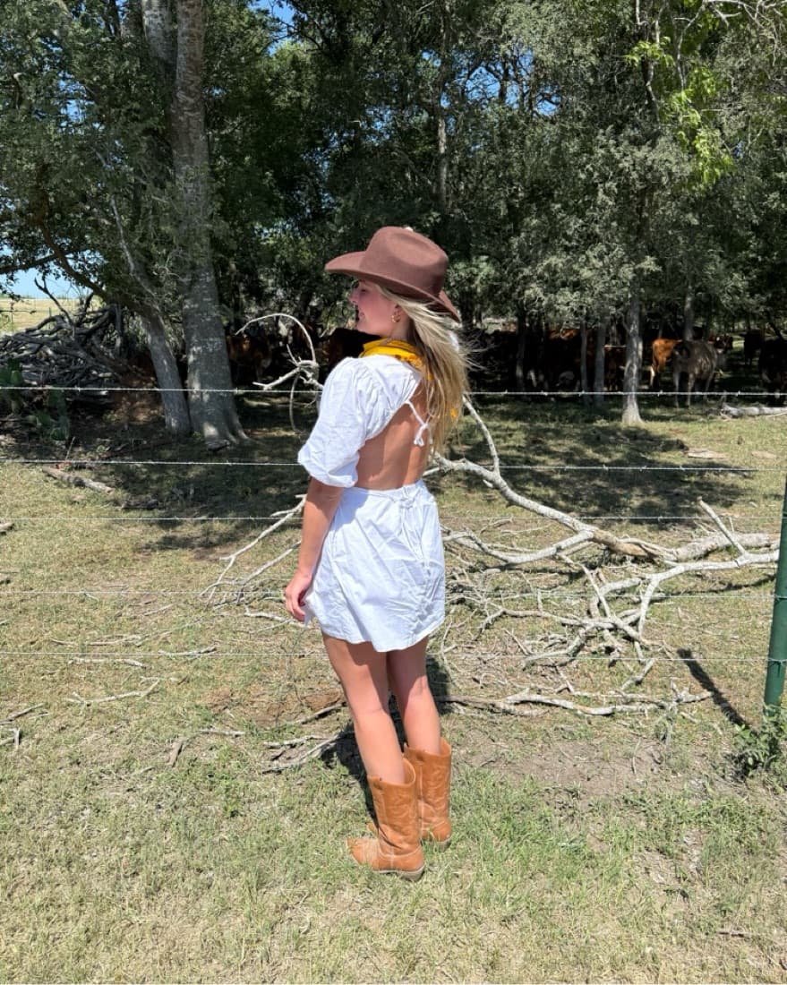 White Cut out Dress  - Image 2