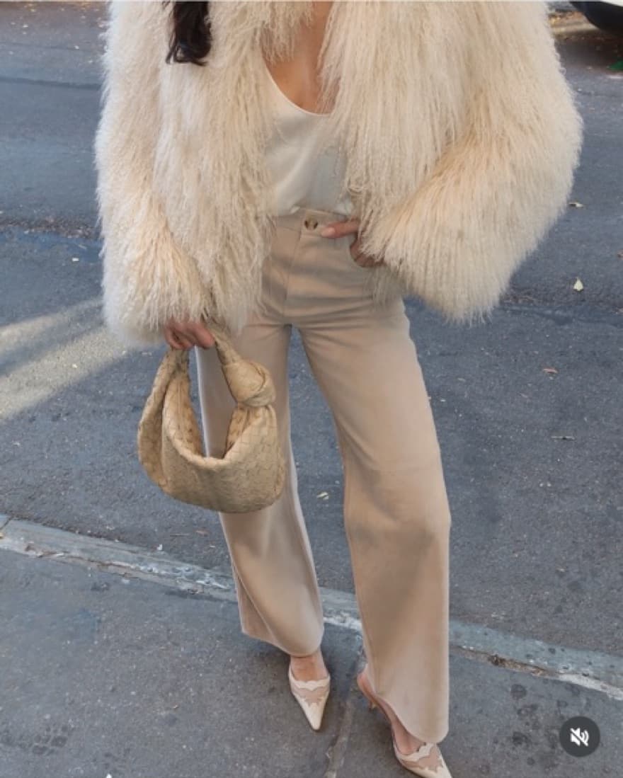 $500 Helsa Suede 5 Pocket Pants in Beige - Image 6