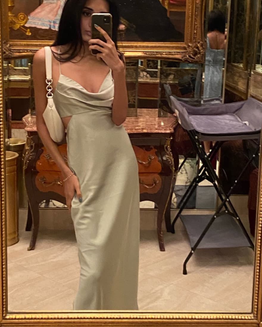 Begining Boutique Satin Midi Dress - Image 2