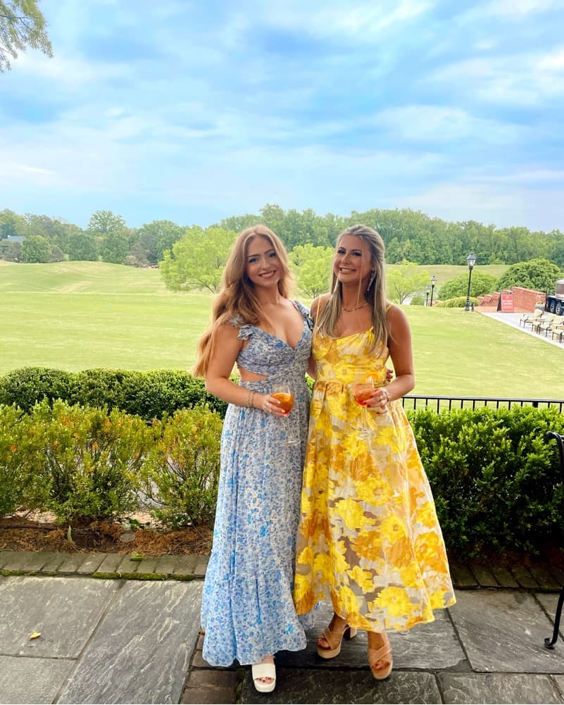 Aline Floral Yellow Formal Dress - Image 3