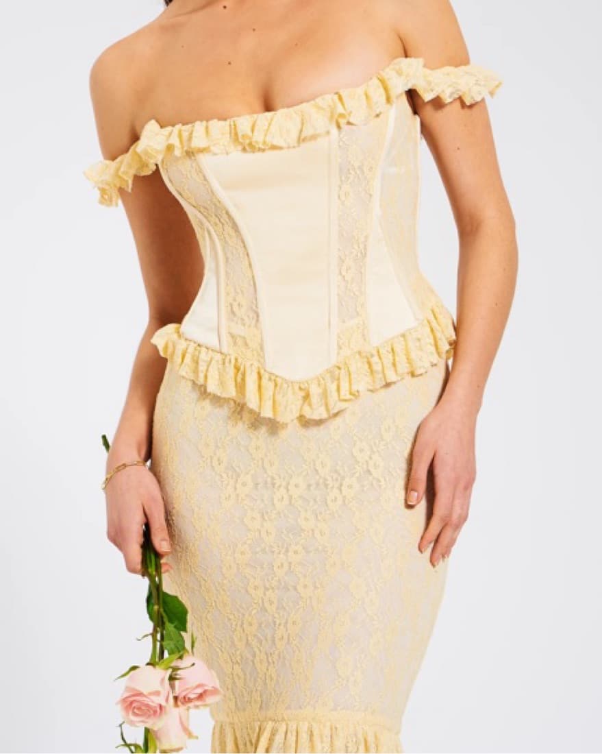 Miss Circle Lace Satin Corset Mermaid - Image 6