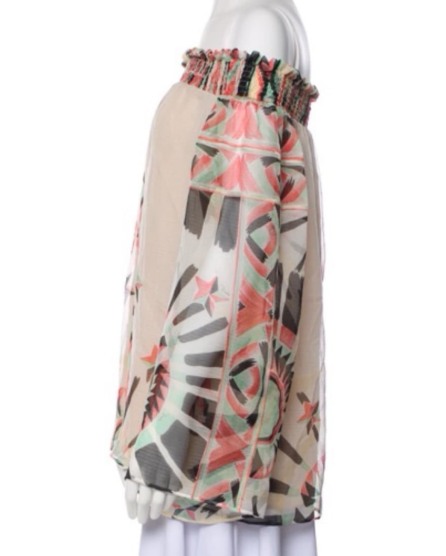 Pucci Printed Off-the-Shoulder Shirt - Image 2
