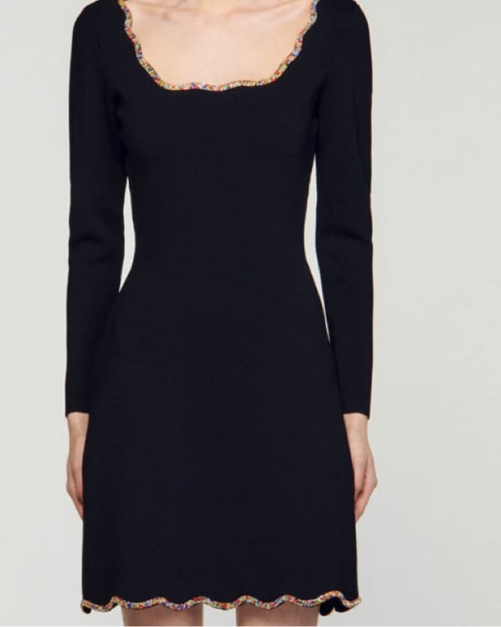 Sandro - Elegant Black Cocktail Dress - Image 1