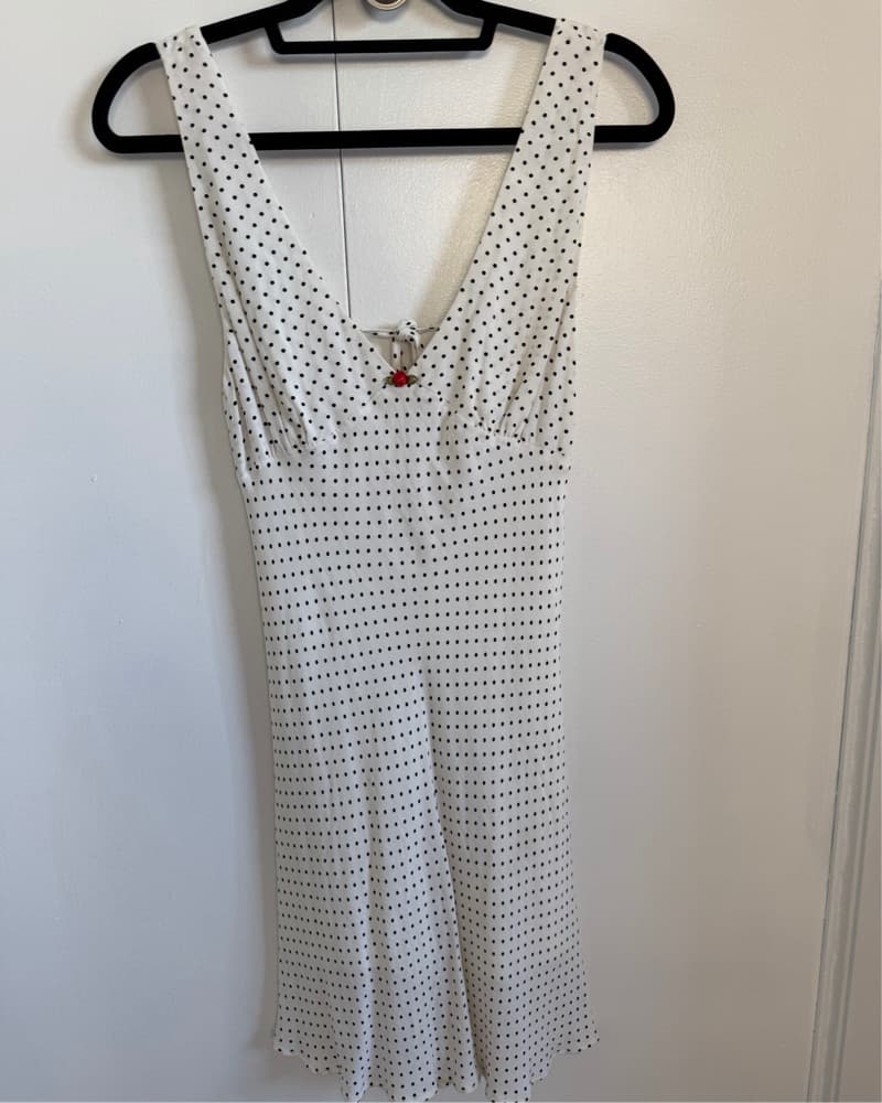 Bershka Polka Dot Tie-Back Mini Dress  - Image 5