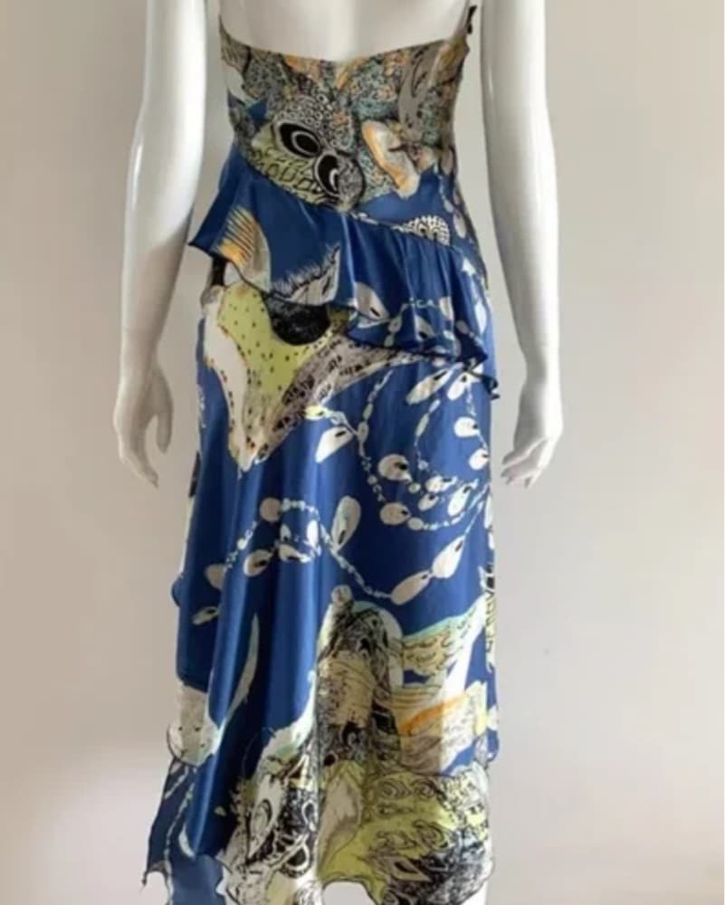 Roberto Cavalli Vibran Floral Maxi Dress - Image 1