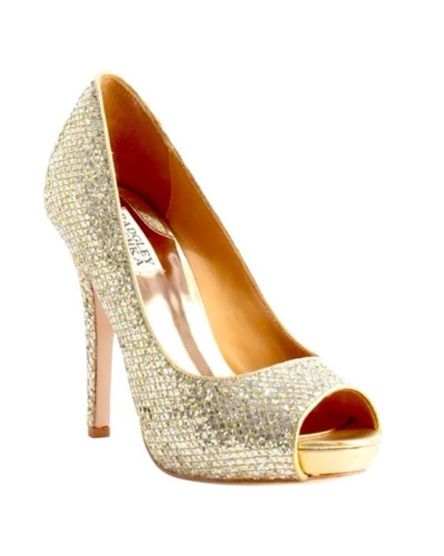 7.5 | Badgley Mishka 💛GOLD | open toe pump - Image 2