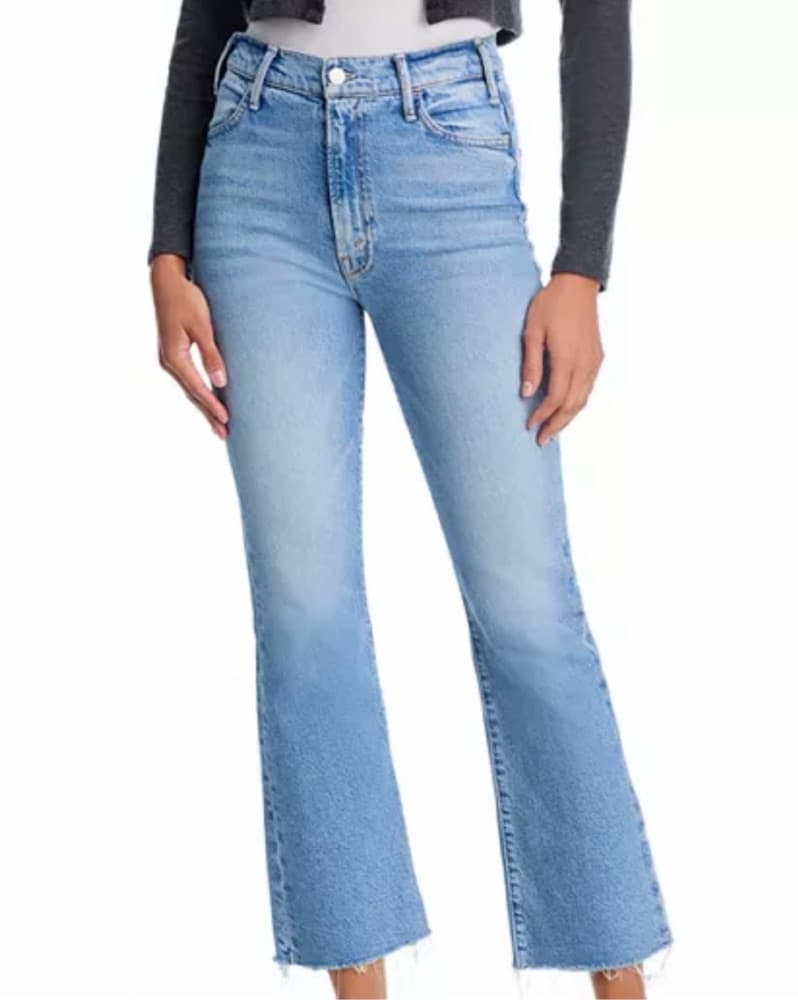 MOTHER Light Blue High Rise Flare Jeans - Image 1