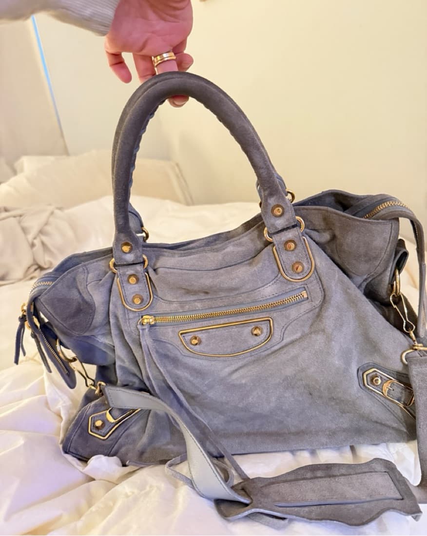 Balenciaga Suede Le City Shoulder Bag - Image 2