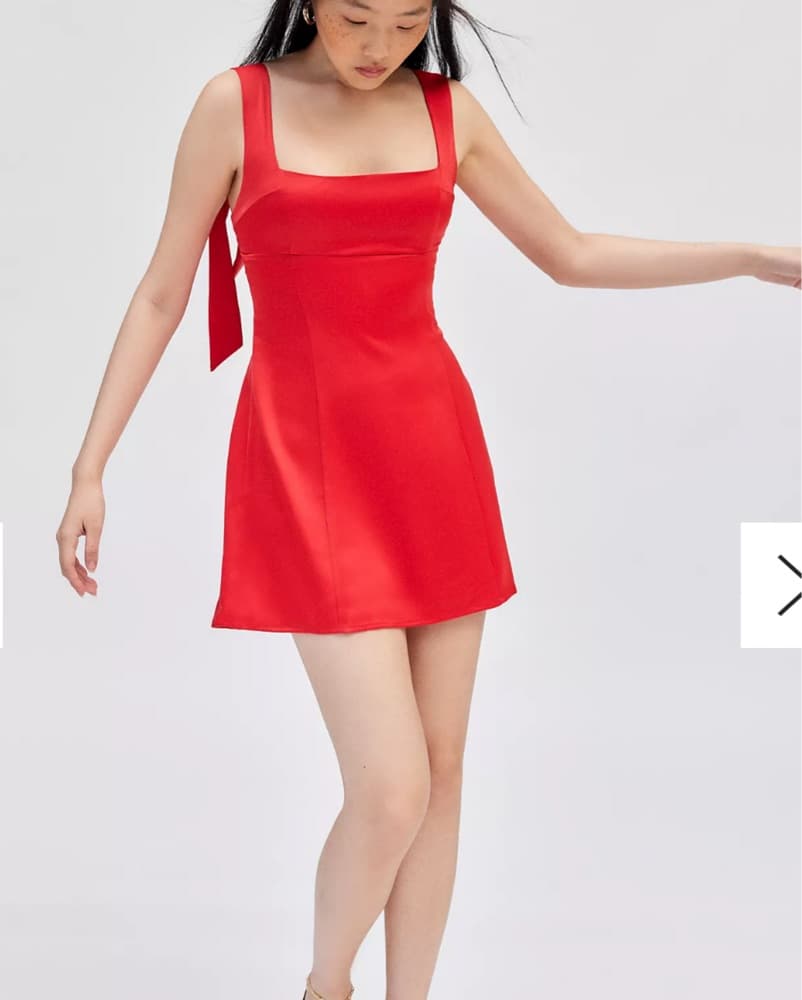 Vibrant Red Bow-Back Dress - Image 2