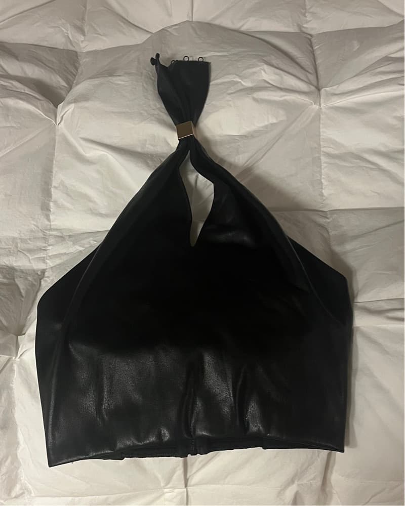 Alice + Olivia Sade Vegan Leather Top - Image 2