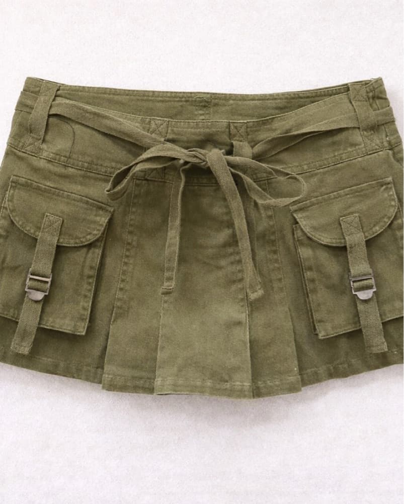Superdown Ciaran Skort in Army Green  - Image 2