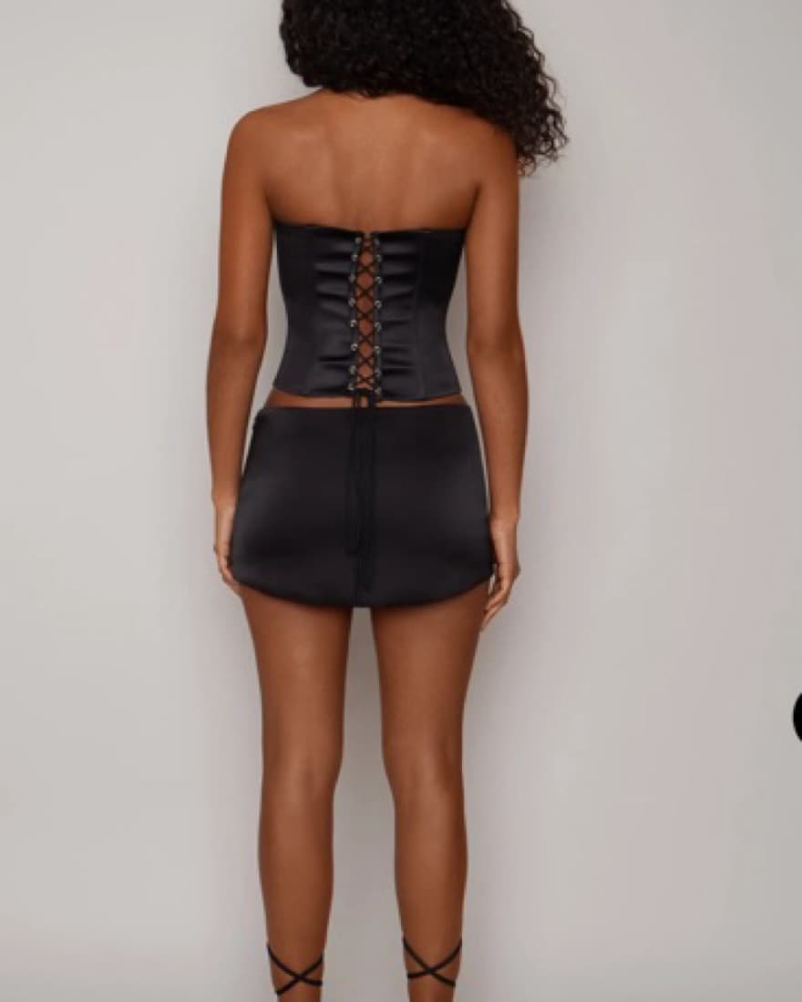 Danielle Guizo Satin Corset Top - Image 2