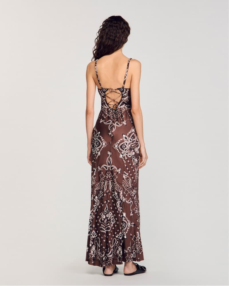 Sandro Brown Bandana Dress - Image 3