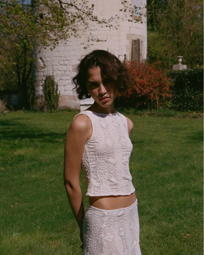 With Jean White Crochet Matching Set  - Image 1