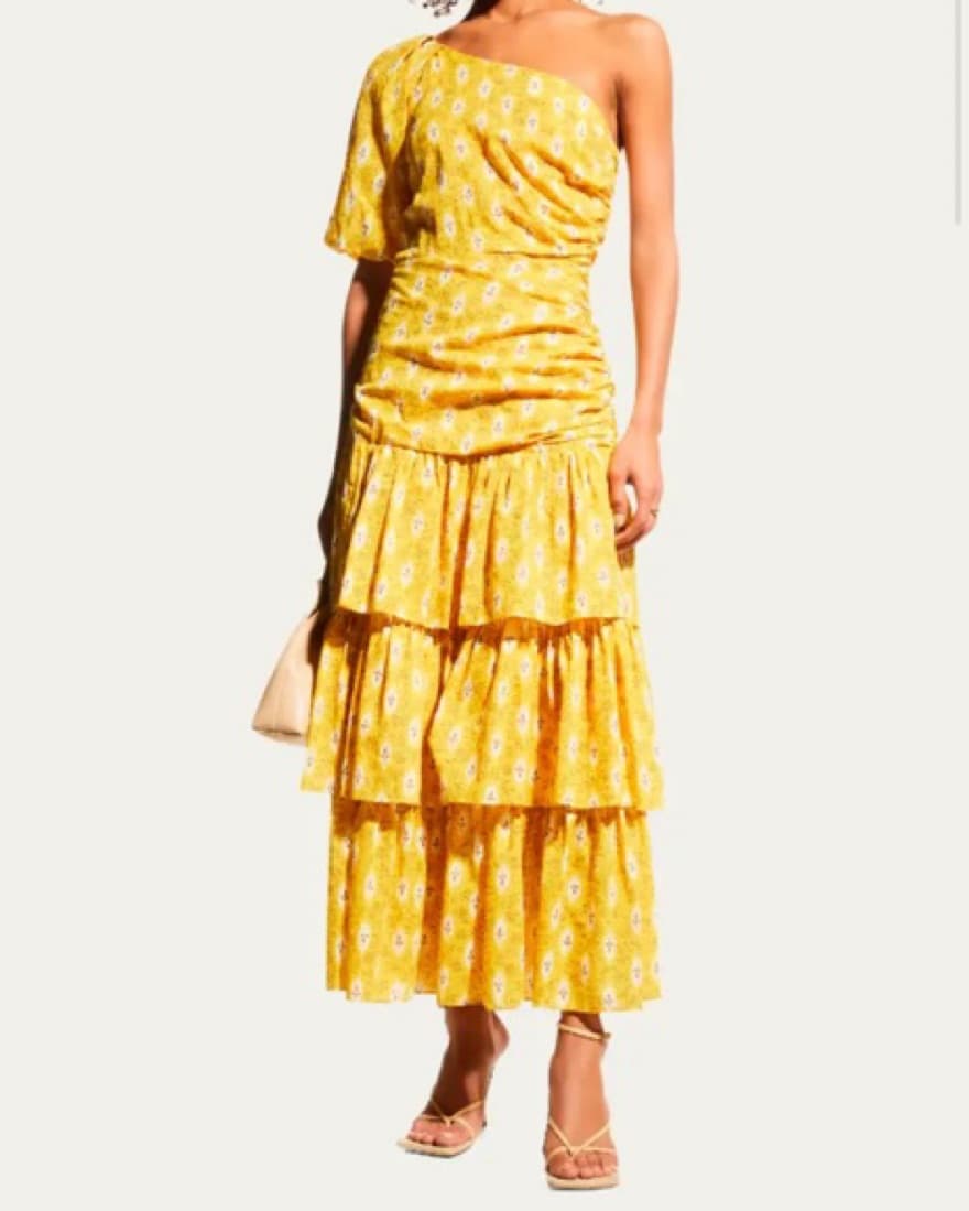 Veronica Beard Tiered One-Shoulder Dress - Image 4