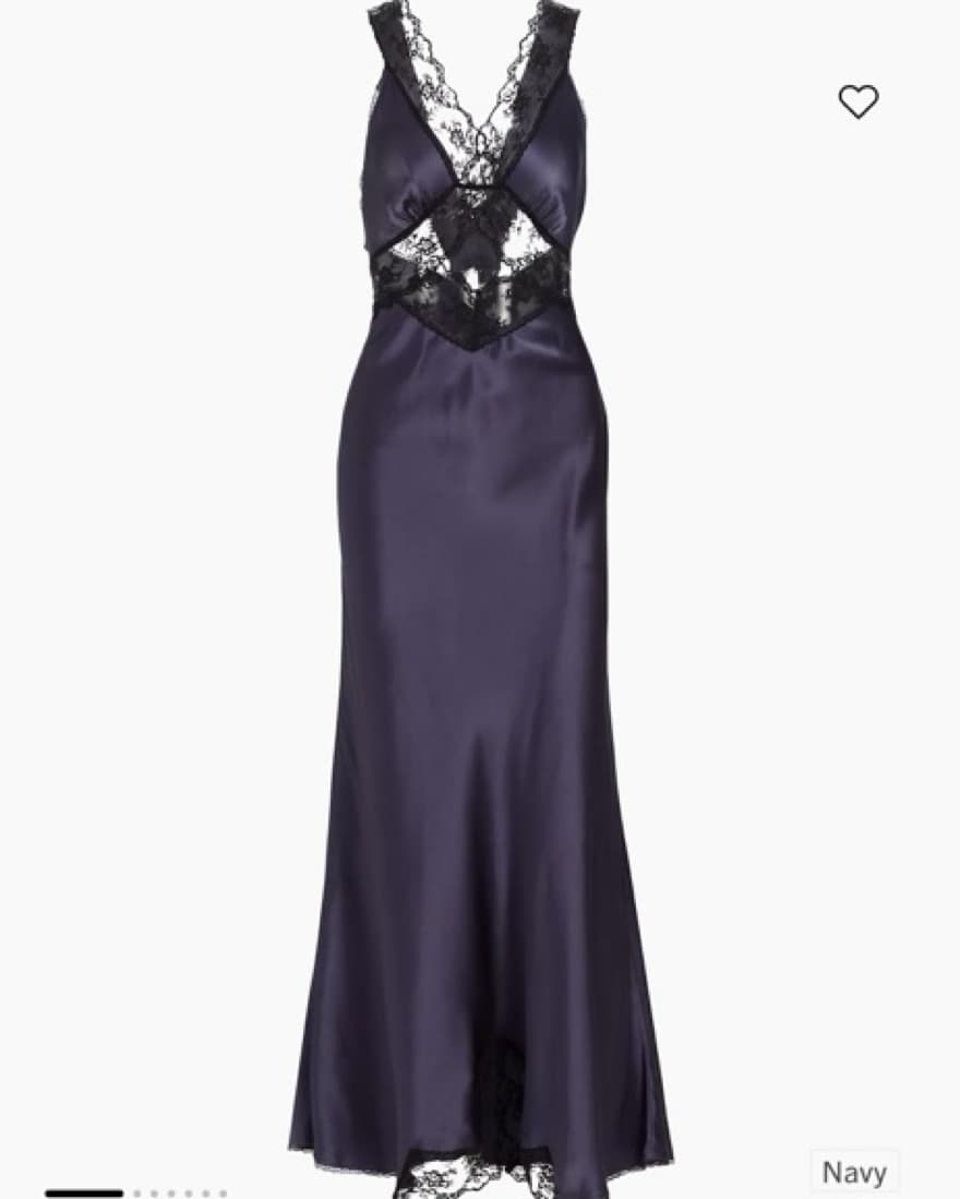 Sir willa Navy Silk Cut Gown  - Image 6