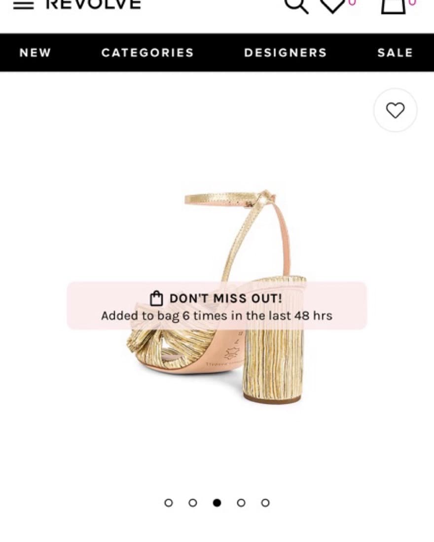 Gold Loeffler randall Heels  - Image 1