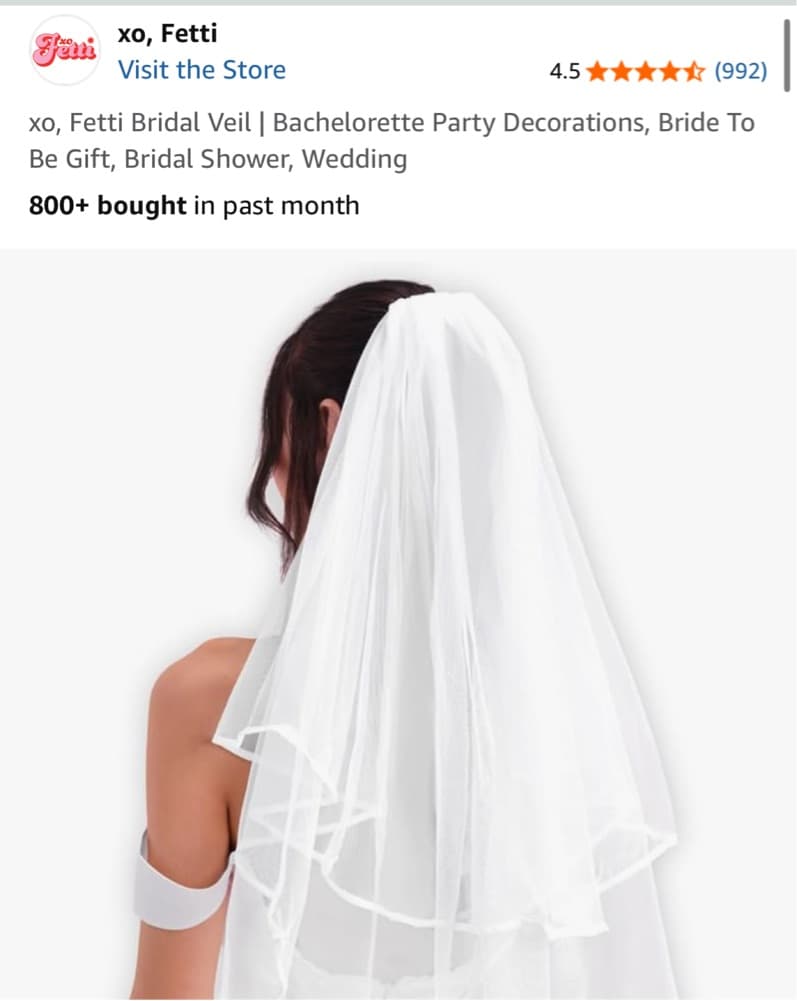 xo, Fetti | Bachelorette Veil - Amazon  - Image 2