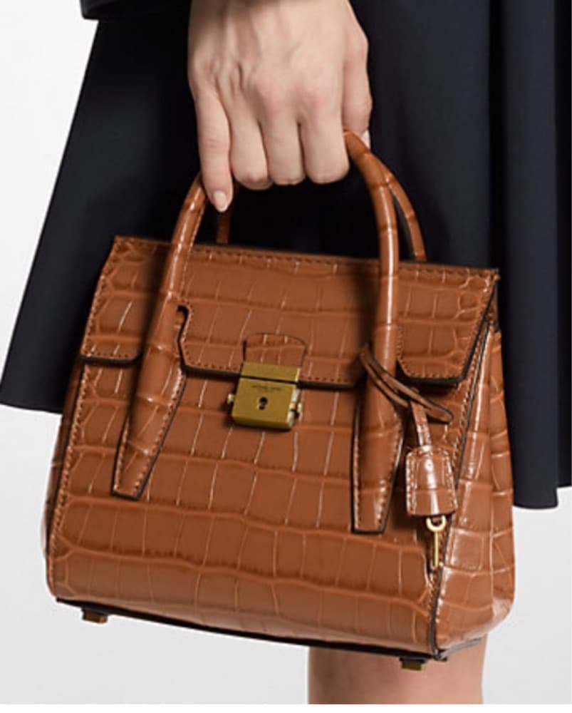 Campbell Mini Crocodile Embossed Handbag - Image 1