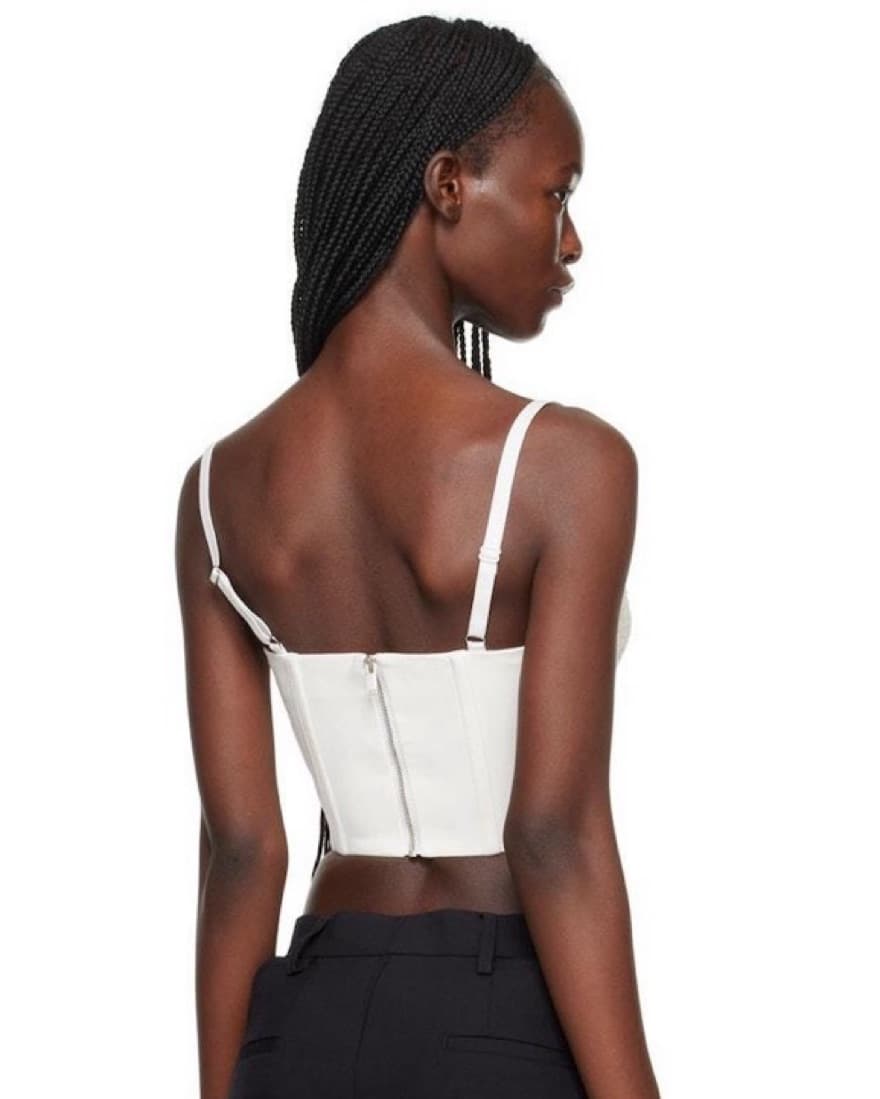 DION LEE Lace Up Corset Black - Image 3