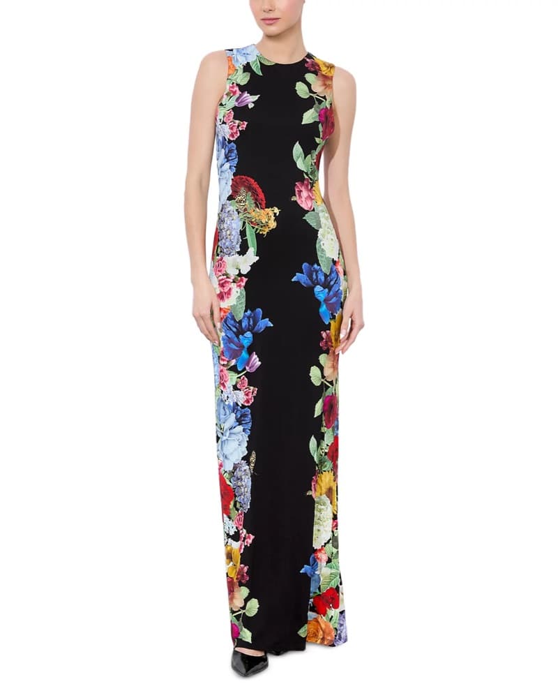 Alice and Olivia Delora Open Back Dress - Image 1