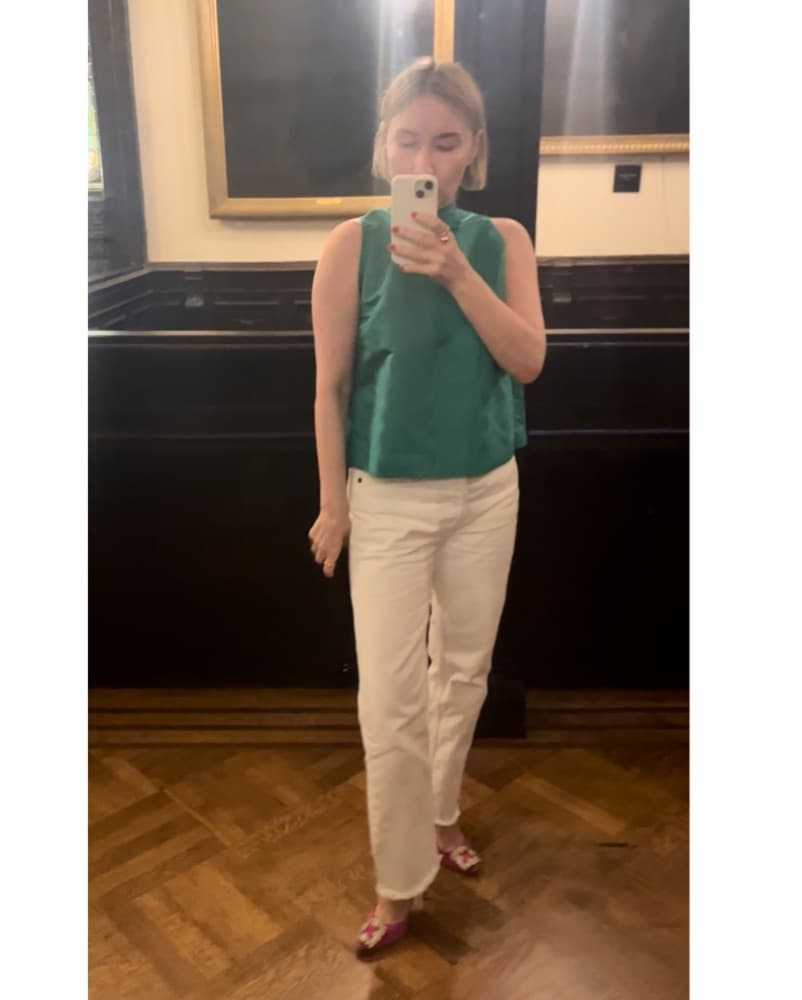 MSGM Giant Bow Green Top - Image 4