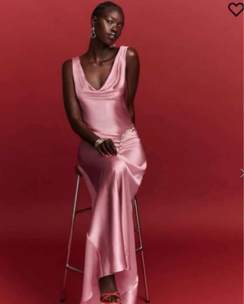 Reformation Silk Pink Dress - Image 3