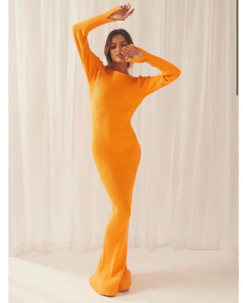 PepperMayo - Helena Knit Tie - Orange  - Image 1