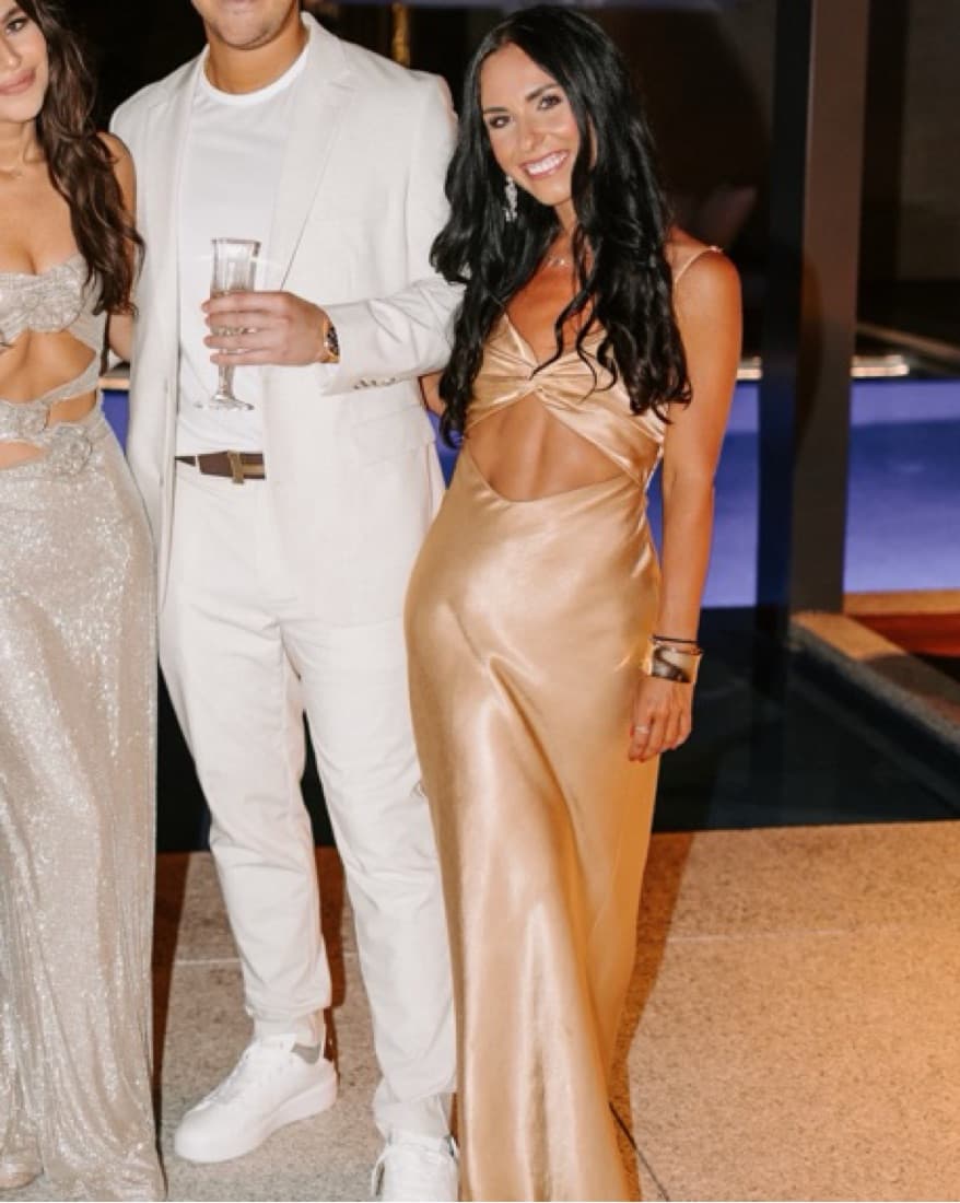Gold Silk Shona Joy Dress - Image 1