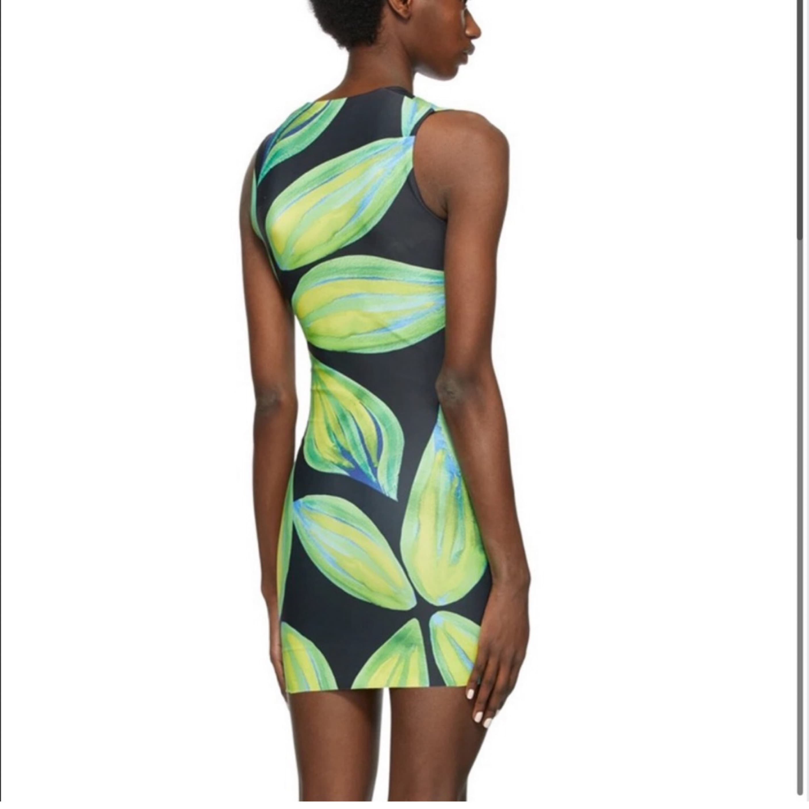 Louisa Ballou Green Leaf Dress - Image 2