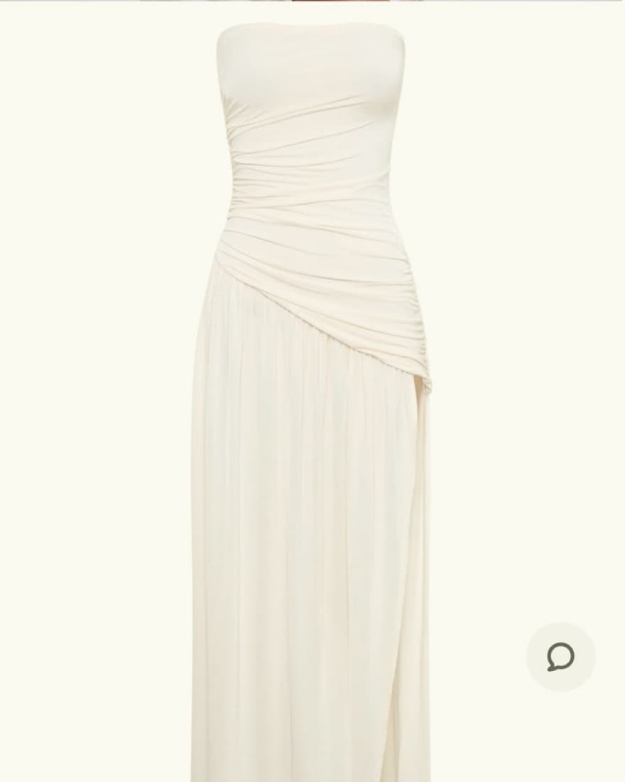 Meshki Strapple White Slit Dress - Image 4