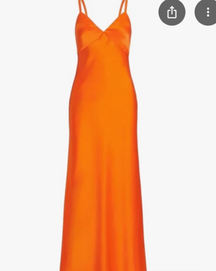 Orange Ralph Lauren Satin Dress Long - Image 1