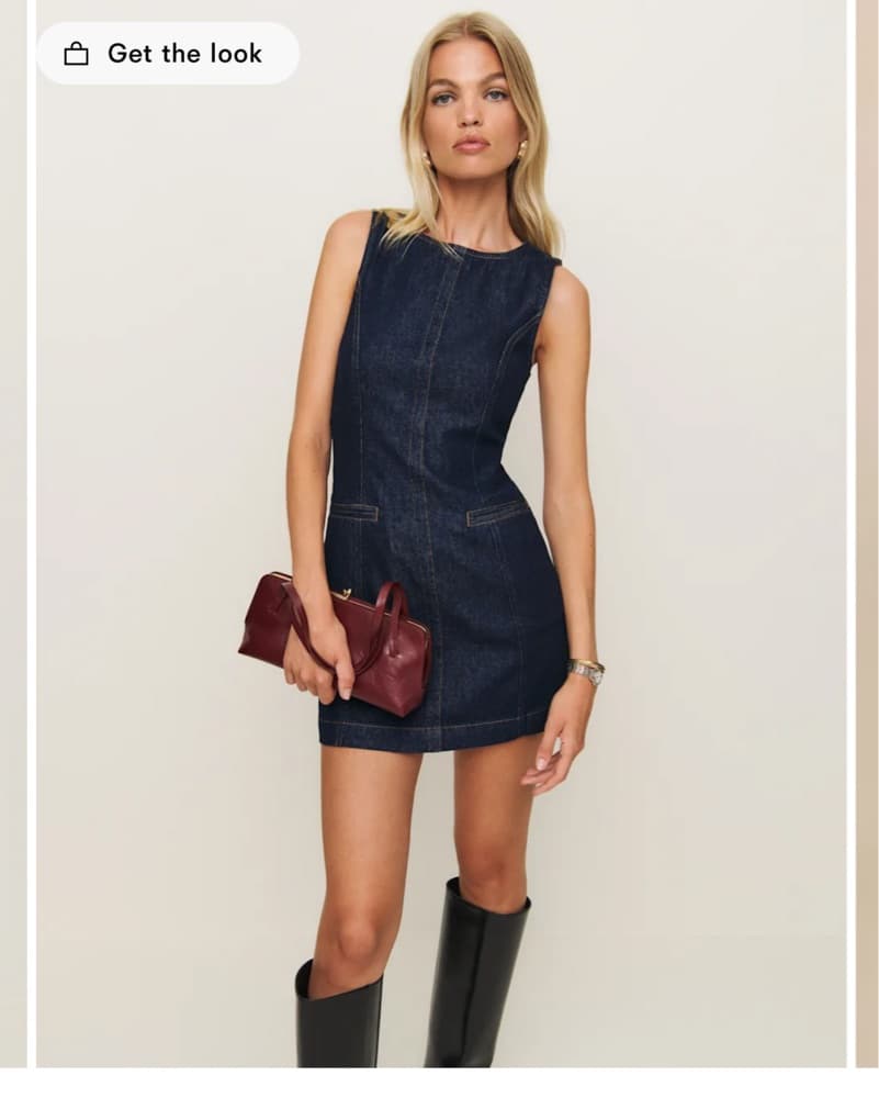 Reformation Citron Denim Mini Dress - Image 1