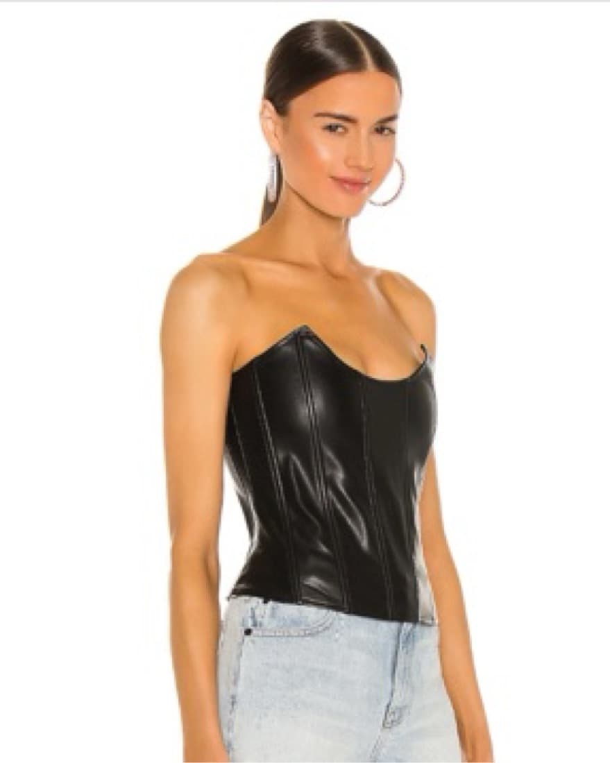 Miaou Leia Corset Black Leather - Image 1
