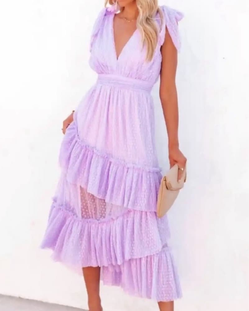 Tiered Tulle Maxi Dress - Image 4