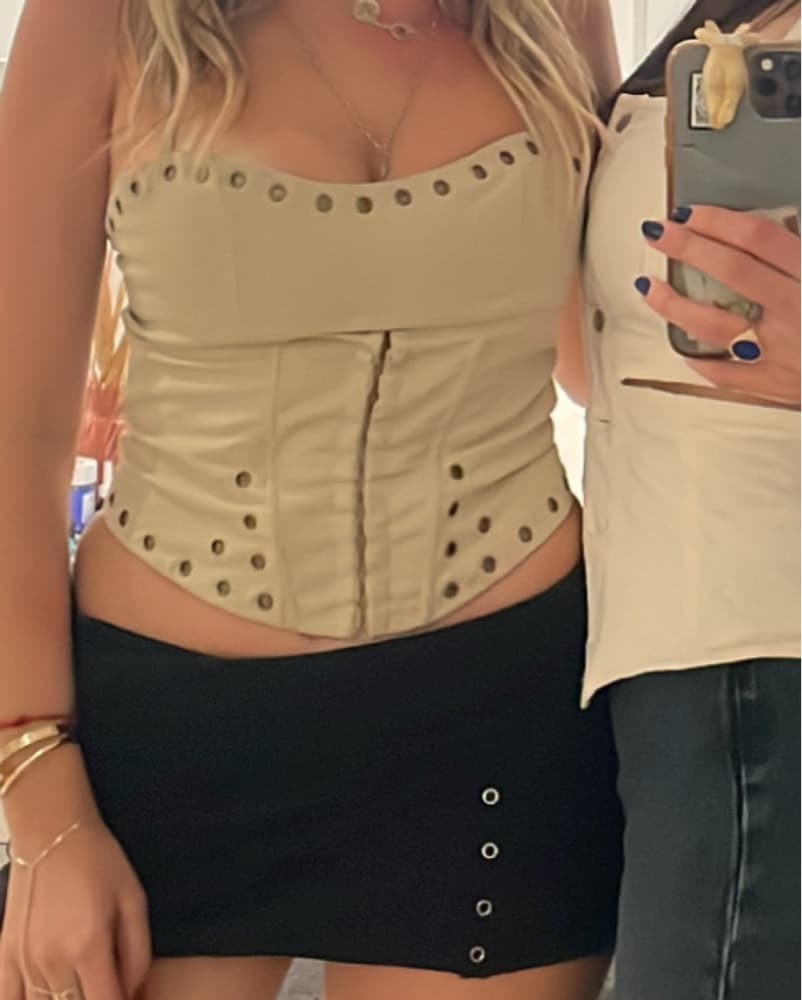 Chic Beige Corset Top - Image 2