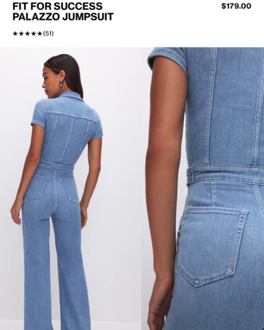 Good American Denim Jumpsuit - Image 3