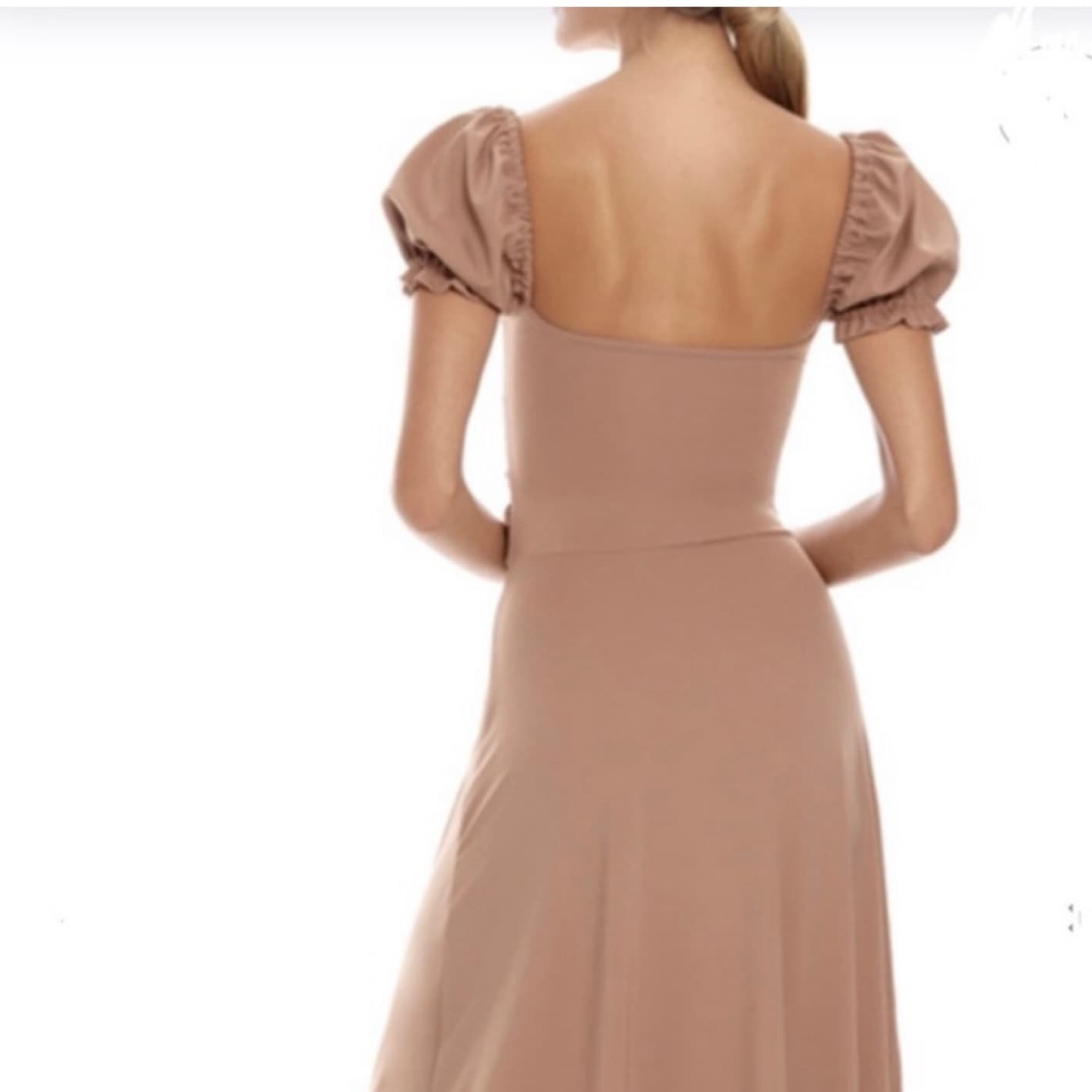 Agua Bendita Bali Dust Dress In Nude - Image 2